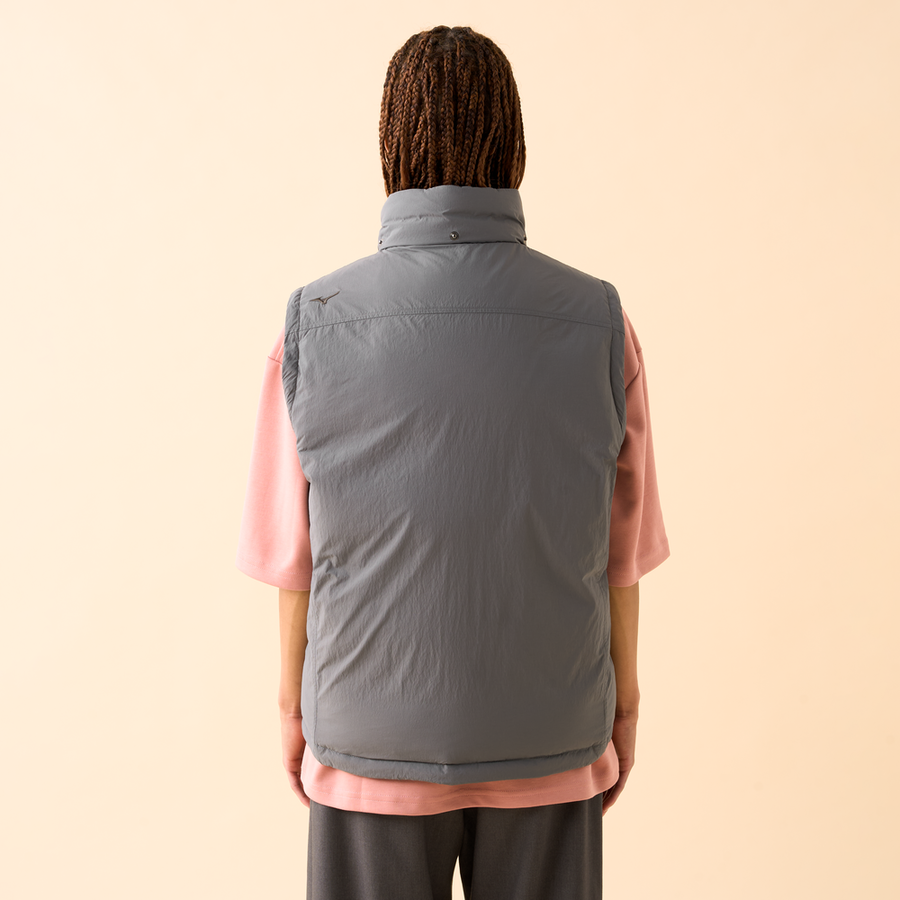 Mizuno BT Nylon taslan Down Vest Pewter Gray